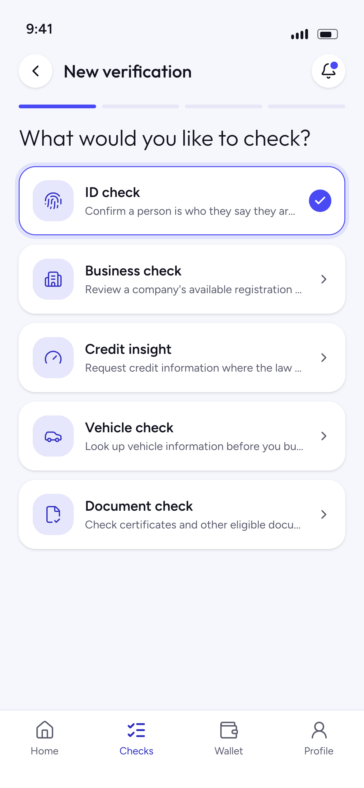 Choosing a service in the Achievers app
